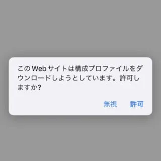 iPhoneアプリ→Safari→構成プロファイル