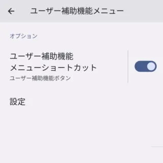 Pixel→Android 13→設定→ユーザー補助→ユーザー補助機能メニュー