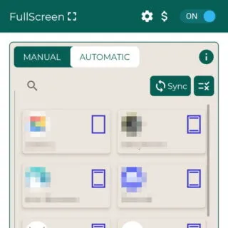 Androidアプリ→Fullscreen Immersive