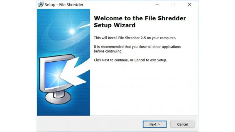 Windows 10→インストール→File Shredder