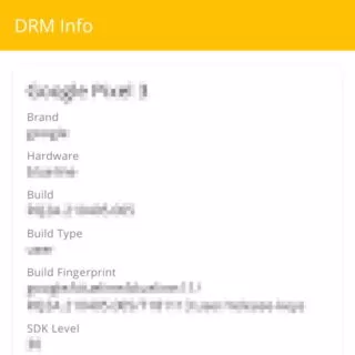 Androidアプリ→DRM Info