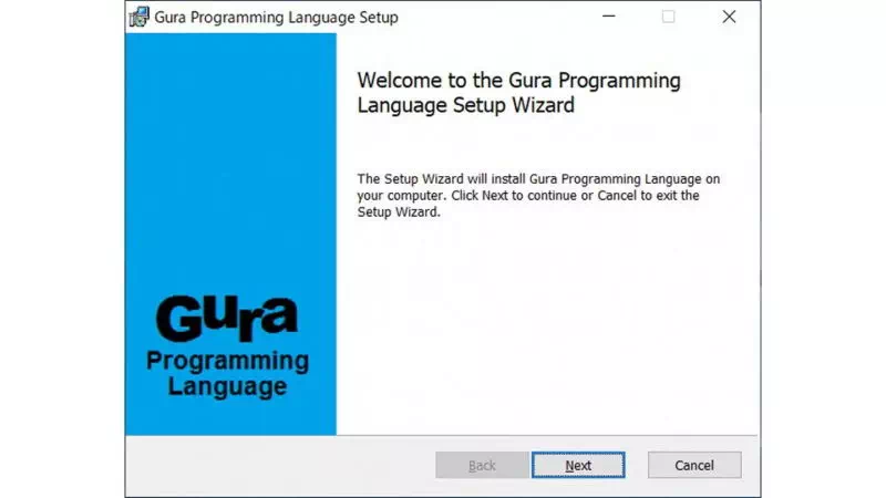 Windows 10→インストール→Gura Programming Language