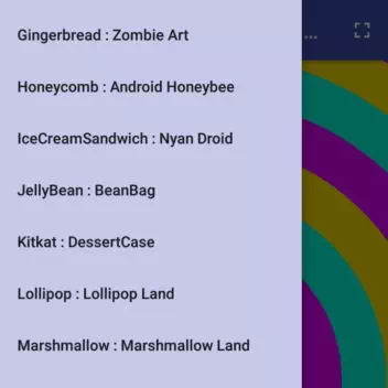 Androidアプリ→And-roid Easter Egg Collection